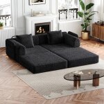 Canap� lit banquette si�ge double - - cdisplay - convertible - 2 en 1 canap� - noir