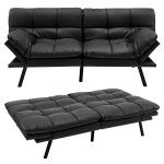 Canap lit convertible 2 places - relax4life - 5 en 1 - dossier rglables  3 niveaux - accoudoirs rglables ...