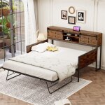 Canap - lit extensible lit banquette 90200 cm avec rangement et prise fauteuil lit 1 place lit une ...