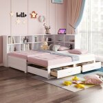 Canap� lit gigogne 90 / 180 * 190avec compartiment de rangement et priselit enfant avec sommier et tiroirslit ...