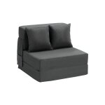 Canap - lit pliant 3 en 1 - duoku - 2 oreillers et housse lavable - canap - lit futon idal