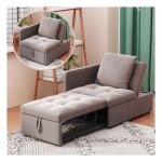 Canape lit rembourr� 3 en 1 avec dossier r�glable lit 1 personne canap� convertible pour petits espaces ...