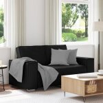Canap� loveseat noir 120 cm en simili cuir
