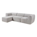 Canapé modulable 3 places avec méridienne hurvas gris Canapé modulable 3 places avec méridienne hurvas gris