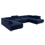Canapé panoramique petits - meubles - lyam - 335 x 201 x 72cm - bleu marine Canapé panoramique petits - meubles - lyam - 335 x 201 x 72cm - bleu marine