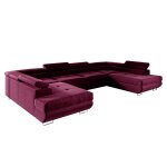 Canapé panoramique petits meubles - wilson - 335 x 201 x 72cm - bordeaux Canapé panoramique petits meubles - wilson - 335 x 201 x 72cm - bordeaux
