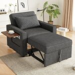 Canap� pliant 1 place - port de chargement usb et support de t�l�phone - canap� - lit inclinable simple ...
