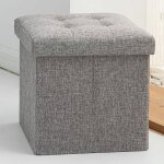 Canap� pouf avec coffre de rangement 30x30x30cm tabouret de rangement pliant pouf de pliable cube avec ...