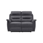Relaxxo - canapé de relaxation 2 places en tissu gris léon - gris foncé Relaxxo - canapé de relaxation 2 places en tissu gris léon - gris foncé