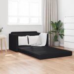 Canap� au sol 2 en 1 noir 124x71x78 cm simili cuir