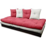Canap tatami rouge - cru 80x200 cm.