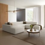 Canap� u 5 places angle droit torino beige