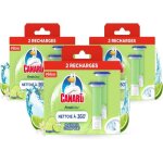 Canard wc fresh disc recharges citron vert - bloc wc sans cage nettoyant - nettoie  360 - 6 recharges ...