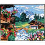 Canevas - margot - pnlope antique - 60x70cm - imprim - fabriqu en france