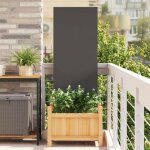 Vidaxl �cran de confidentialit� de jardin en acier noir 50 x 140 cm