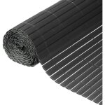 Canisse pvc double face - nature - 19 mm - anthracite - 3 x 15 m