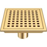 Caniveau de douche - 15 x 15 cm - raccordement 50 mm - caniveau de douche - siphon de sol - receveur ...