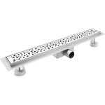 Caniveau de douche lin�aire 120x11 cm en acier inoxydable avec siphon anti - odeur et filtre amovible ...