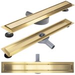 Caniveau de douche - rea - neox pro - or brossé - acier inoxydable aisi 304 - 60 cm Caniveau de douche - rea - neox pro - or brossé - acier inoxydable aisi 304 - 60 cm
