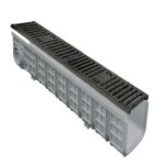 Caniveau emboîtable polypropylène 1 mètre + grille fonte c250 largeur 130mm Caniveau emboîtable polypropylène 1 mètre + grille fonte c250 largeur 130mm