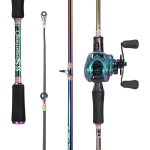 Canne � p�che - home fit training - multicolore - 2 sections l�g�res - moulinet super lisse - 68 kg de ...