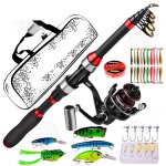 Canne � p�che t�lescopique passionova 1. 8m fibre de carbone complet pour p�che en mer et rivi�re l�g�re ...