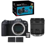 Appareil photo hybride - canon - eos rp - rf 24 - 105mm f / 4 - 7. 1 - 2 batteries - carte sd 16gb