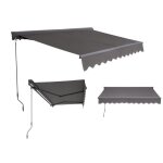 Canope store banne manuel semi coffre gris 4 x 2. 5m