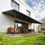Canopia pergola sierra cabrio 3x86 n structure grise / panneaux gris opaques