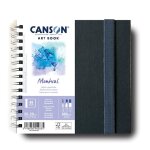 Canson carnet spirale montval 20x20 cm - papier aquarelle 300 g / m� 48 pages grain fin blanc