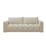 Canterbury - canap� convertible 3 places avec coffre en bouclette beige