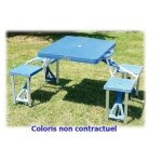 Cao camping table valise pique - nique - bleu et gris