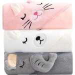 Cape de bain bb  capuche - serviette  capuche pour bb cadeau naissance sortie de bain bebe?3pcs? ...