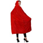 Cape  capuche en velours rouge - adulte - atosa - 140 cm - extrieur