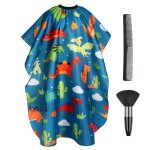 Cape coiffure enfants - 1 pi�ce professionnelle avec fermeture - mod�le dinosaure - convient pour salon ...