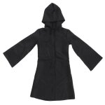 Cape noire  capuche pour halloween longue cape unisexe robe de cosplay costume de fte pour adulte