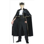 Cape vnitienne noire pour deguisement de marquis dandy dracula