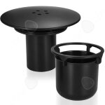 Capot bonde douche 90mmx115mm noir abs bonde de douche universelle siphon douche remplacement de couvercle ...