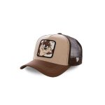 Capslab casquette looney tunes taz homme - trucker - filet rigide - marron ecru noir blanc - visi�re ...