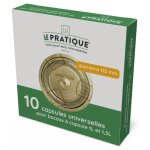 Capsules pour bocaux - le pratique - x10 - �110 mm - herm�tiques - thermor�sistantes