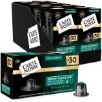 Capsules de caf� - carte noire - demi - caf�in� num�ro 6 - compatibles nespresso - 100% arabica