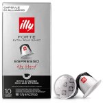 Capsules caf� - illy - nespresso forte extra bold roast - arabica 100 pourcent - intense et chocolat� ...