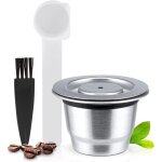 Capsule caf� r�utilisable - 1 pi�ce acier inoxydable compatible machine nespresso - type capsule caf� ...