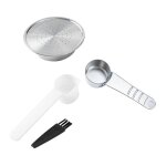 Capsule de caf� r�utilisable + cuill�re en acier inoxydable pour machine � capsules de caf� philips senseo ...