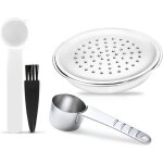 Capsule caf� r�utilisable inox pour senseo hd7801 / hd6592 + cuill�re m�tal rechargeable label