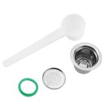 Capsule de caf rutilisable rechargeable dacier inoxydable compatible pour la machine de caf de nespresso ...
