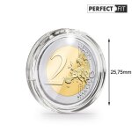 Capsules rondes ultra perfect fit pour pi�ces de 2 euros. paquet - 10 capsules