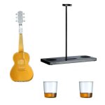 Carafe et ensemble de verres  whisky de 1000 ml carafe crative en forme de guitare avec bouchon distributeur ...