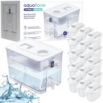 Carafe filtrante distributeur deau filtr�e aquafloow - inclus 15 cartouche filtrante aquafloow