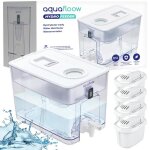 Carafe filtrante distributeur deau filtr�e aquafloow - inclus 4 cartouche filtrante aquafloow